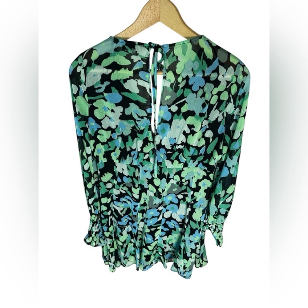 NWT-Topshop ASOS Size 4 Godet Mini Dress Green/Black (Days of our Lives) - Picture 6 of 7